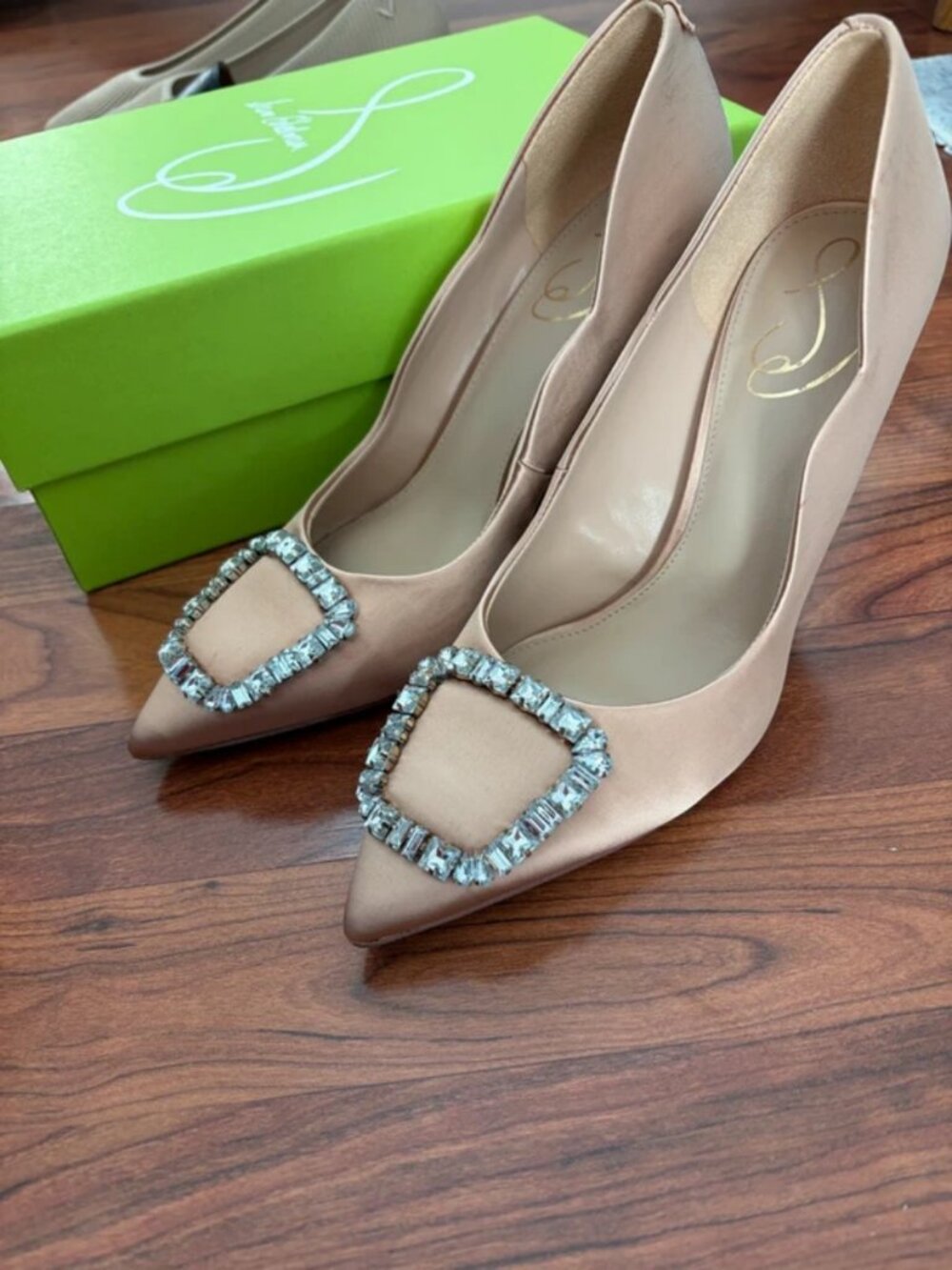 Sam Edelman Crystal buckle heel